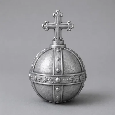 Mô hình quả cầu hoàng gia trang trí 3D (Orb with Cross) - File STL