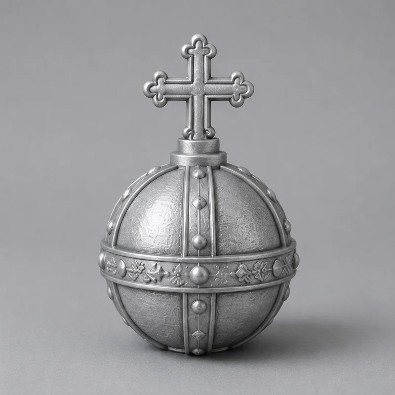Mô hình quả cầu hoàng gia trang trí 3D (Orb with Cross) - File STL