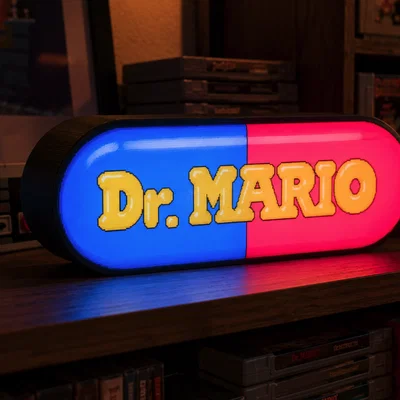 Hộp Đèn LED Dr Mario Nintendo | Mô hình in 3D đa màu 3MF