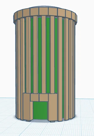 Mẫu Chậu Cây Cảnh In 3D Thiết Kế Hình Trụ Hiện Đại - Image 1