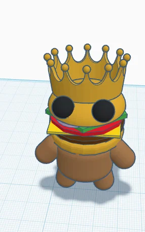 Mô hình Burger King 3D vui nhộn - Tải file STL miễn phí - Image 1