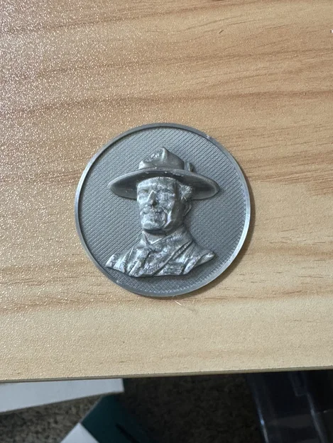 Mô hình đồng xu Lord Baden Powell cực kỳ chi tiết - Image 1