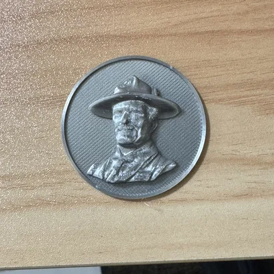 Mô hình đồng xu Lord Baden Powell cực kỳ chi tiết