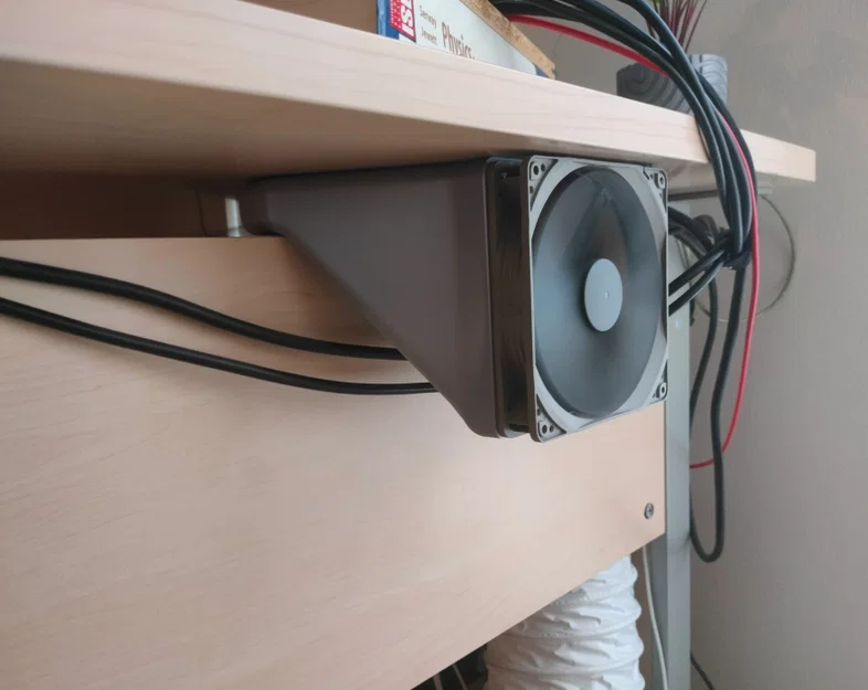 Ống dẫn khí làm mát lắp dưới bàn (Under-desk cooling fan shroud) - Image 1