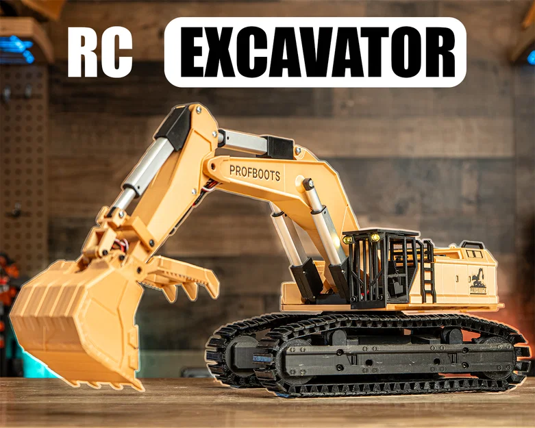 Máy xúc điều khiển từ xa (RC Excavator) in 3D - Image 1