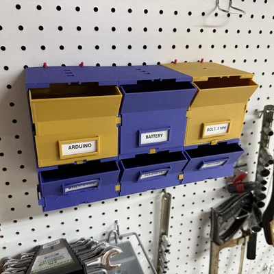 Khay lưu trữ lắp ghép cho bảng treo đồ (Pegboard)