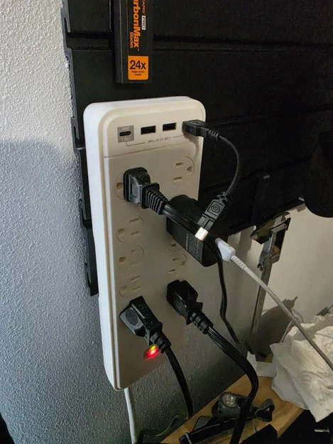 Ngàm 3D treo ổ cắm Hypertough lên tường Slatwall gọn gàng - Image 2