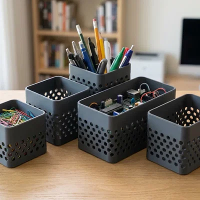 Bộ Khay Đựng Đồ & Sắp Xếp Dạng Modular Hex-Grid Cho Bàn Làm Việc