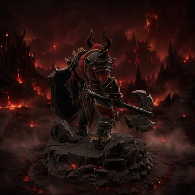 Vhorlath Realms – Demon – Hellgate Dreadguard (Mô hình 3D in STL Dark Fantasy)