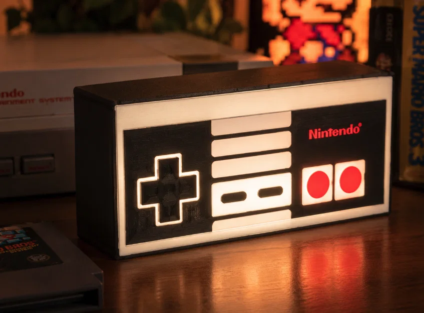 Hộp đèn LED tay cầm Nintendo | File 3D đa sắc 3MF - Image 1