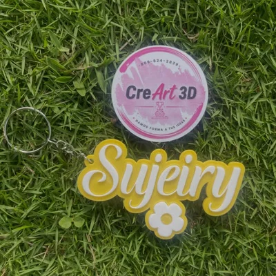 Móc khóa in 3D tên Sujeiry thiết kế độc đáo làm quà tặng