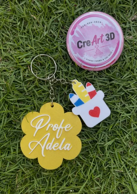 Móc khóa 3D cá nhân hóa tặng thầy cô - Mẫu Profe Adela sáng tạo - Image 1