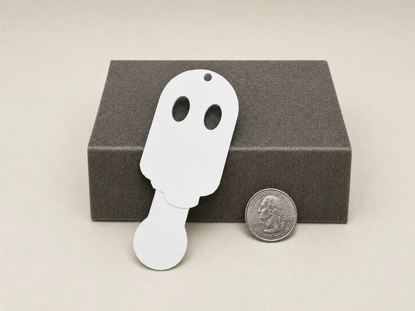 Móc khóa mở xe đẩy siêu thị hình ma Cute Ghost độc đáo - Image 1