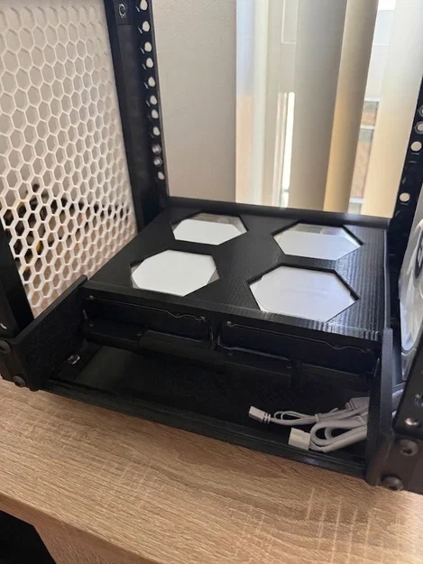 Thanh đỡ phía sau cho tủ rack 10 inch – 1U 2x 3.5" HDD Hot Swap - Image 1