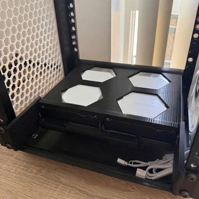 Thanh đỡ phía sau cho tủ rack 10 inch – 1U 2x 3.5" HDD Hot Swap