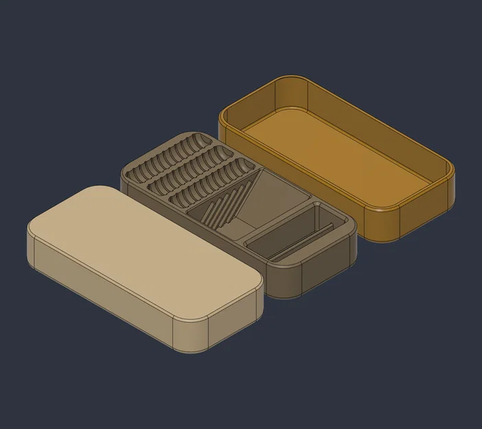 Khay in 3D đựng thẻ nhớ và USB cho hộp thiếc Space Gem - Image 3