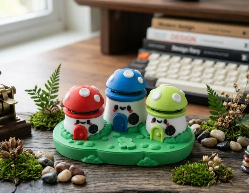 Đồ Chơi Fidget Mushroom House Clicker - Ngôi Nhà Nấm Siêu Dễ Thương - Image 1
