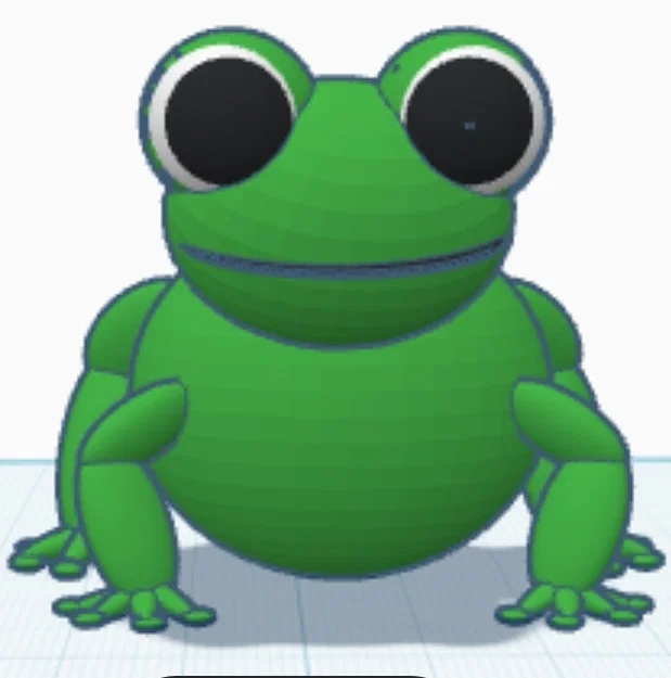Mô hình ếch 3D (Frog) dễ thương, trang trí bàn làm việc - Image 1