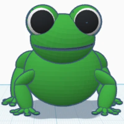 Mô hình ếch 3D (Frog) dễ thương, trang trí bàn làm việc