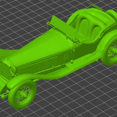 Mô hình xe cổ điển Alfa Romeo 8C 3D tinh xảo