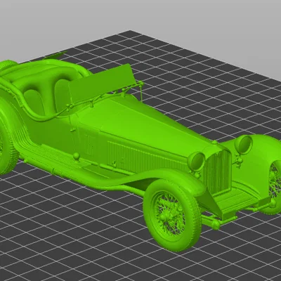 Mô hình xe cổ điển Alfa Romeo 8C 3D tinh xảo