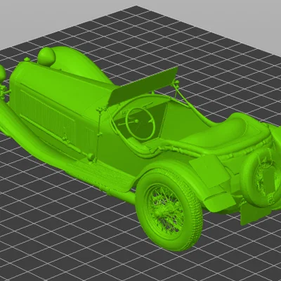 Mô hình xe cổ điển Alfa Romeo 8C 3D tinh xảo