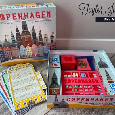 Copenhagen Board Game Insert (Bao gồm tất cả bản mở rộng Queenie)