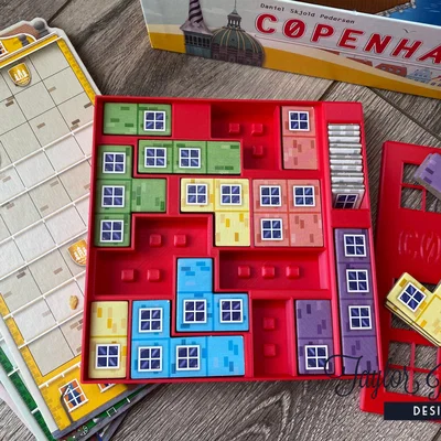 Copenhagen Board Game Insert (Bao gồm tất cả bản mở rộng Queenie)