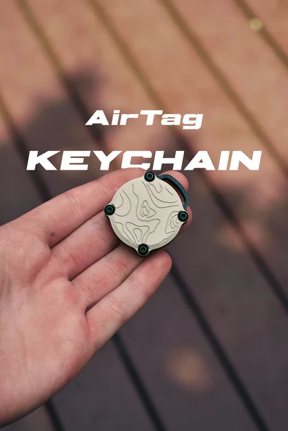 Vỏ đựng AirTag kèm móc khóa, phong cách địa hình hầm hố (Rugged EDC) - Image 1
