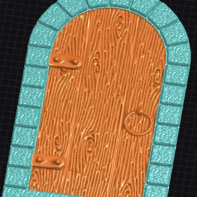 Mẫu 3D Cánh cửa Elf Door Retexture độc đáo cho tiểu cảnh
