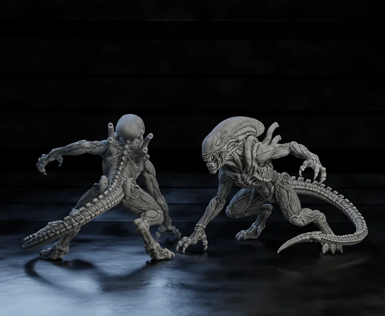Mô hình 3D Xenomorph từ bìa game Arcade Xenophobe 1980 - Image 1