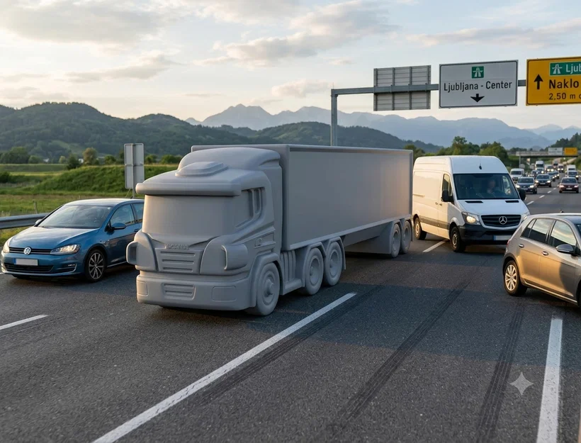 Mô hình xe tải Scania 3D bền đẹp cho bé vui chơi - Image 1