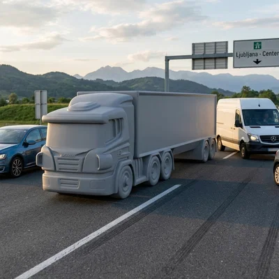 Mô hình xe tải Scania 3D bền đẹp cho bé vui chơi