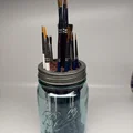 Miếng lót lưới tổ ong đựng cọ vẽ cho hũ Mason Jar - Thumbnail 1