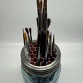 Miếng lót lưới tổ ong đựng cọ vẽ cho hũ Mason Jar - Thumbnail 2