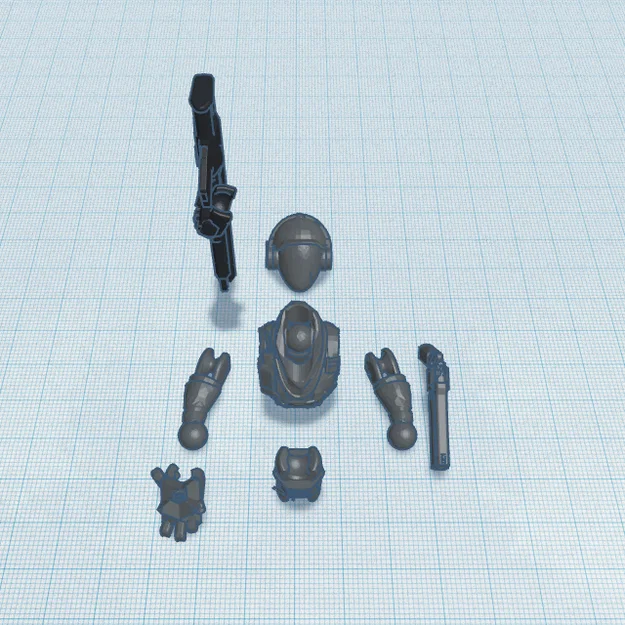 Bộ giáp Ferropotent Armour Set cho mô hình Carbon 13 - Destiny 2 - Image 1