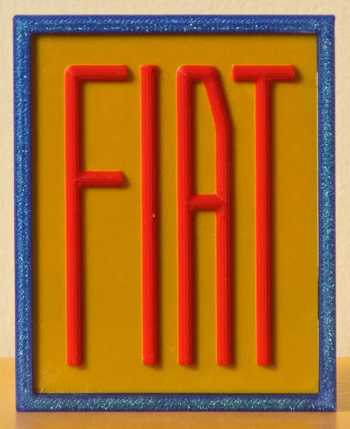 Mô hình Logo FIAT trang trí 3D phong cách cổ điển - Image 1