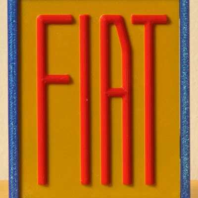Mô hình Logo FIAT trang trí 3D phong cách cổ điển