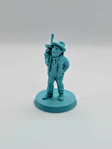 Mô hình Gangster cầm súng Tommy tỉ lệ 28mm (Không cần support) - Image 1