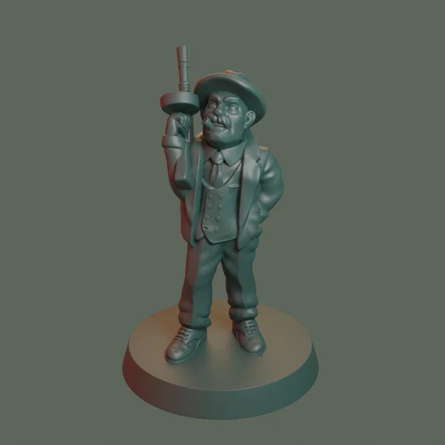 Mô hình Gangster cầm súng Tommy tỉ lệ 28mm (Không cần support) - Image 2