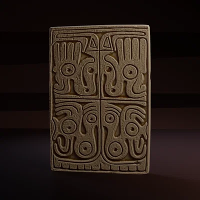 Mô hình tấm đất sét Gaitskill (văn hóa Adena) in 3D cổ xưa