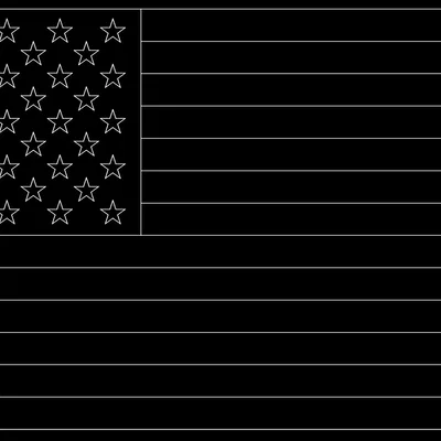 File thiết kế vector cờ Hoa Kỳ (USA Flag) định dạng DXF chất lượng cao