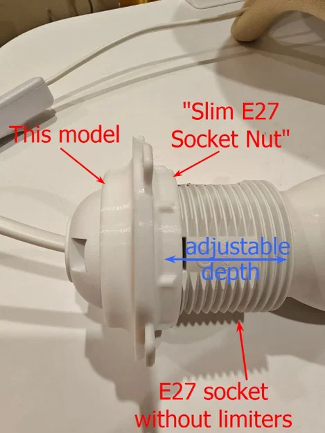Bộ chuyển đổi đui đèn E27 (E27 Ceiling Adapter) cho đèn in 3D - Image 1
