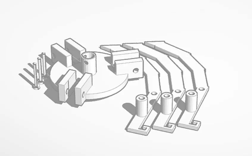 Mô hình tay gắp Claw cơ khí in 3D phong cách máy gắp thú bông - Image 1