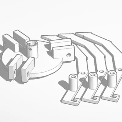 Mô hình tay gắp Claw cơ khí in 3D phong cách máy gắp thú bông