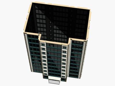Mô hình tòa nhà 10 tầng hiện đại cho sa bàn tỷ lệ N - Image 9
