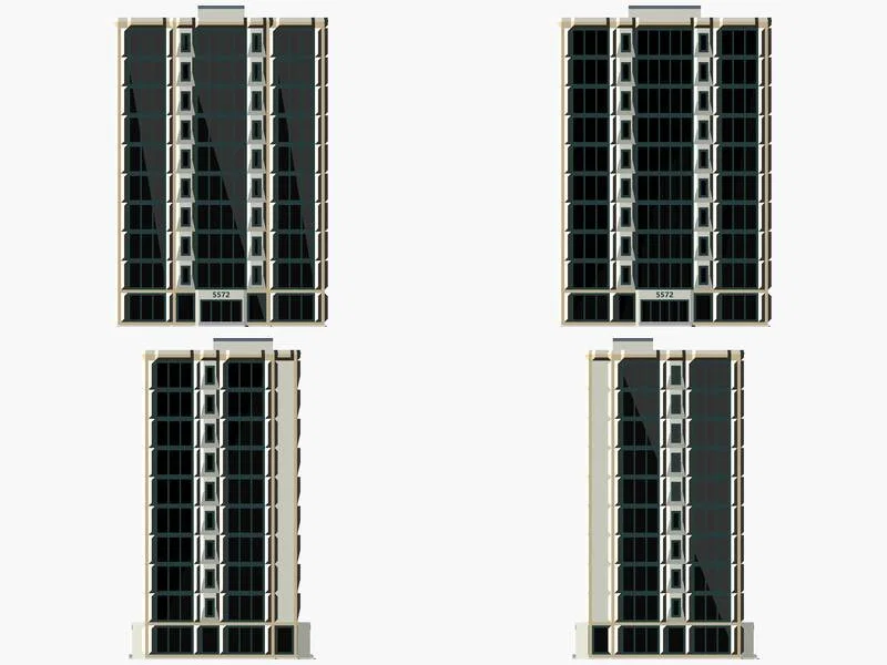 Mô hình tòa nhà 10 tầng hiện đại cho sa bàn tỷ lệ N - Image 14
