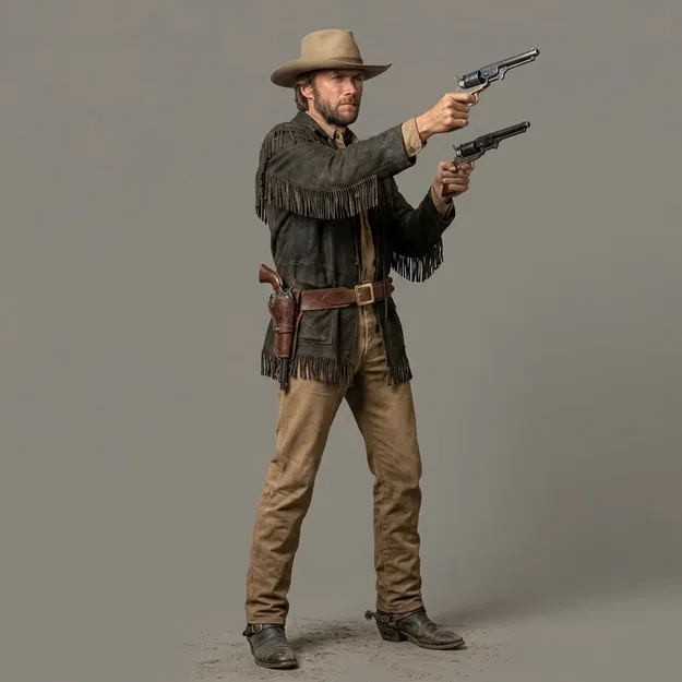 Mô hình 3D nhân vật viễn tây huyền thoại The Outlaw Josey Wales 1976 - Image 1