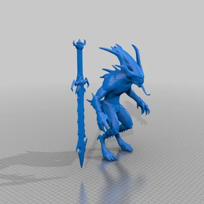 Mô hình 3D Chiến binh quỷ Blood Letter (Warhammer)