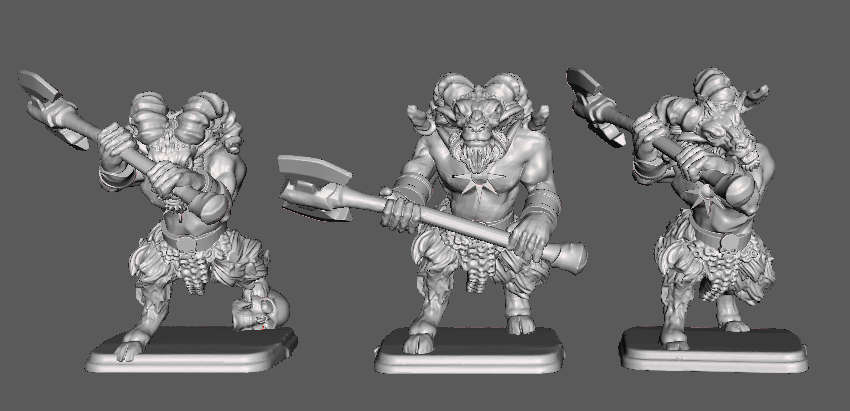 Mô hình Beast Men chiến binh cho Warhammer và HeroQuest in 3D - Image 1